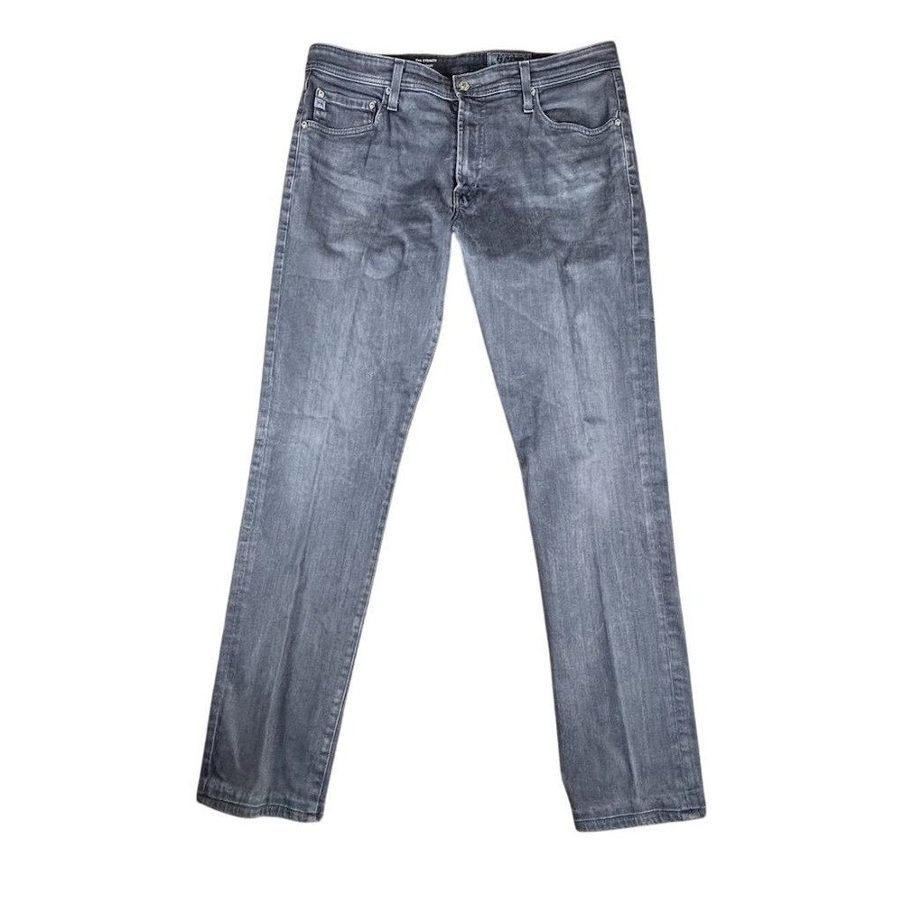 AG Adriano Goldschmied Men's Slim Straight The Everett Gray Jeans Size 36x32
